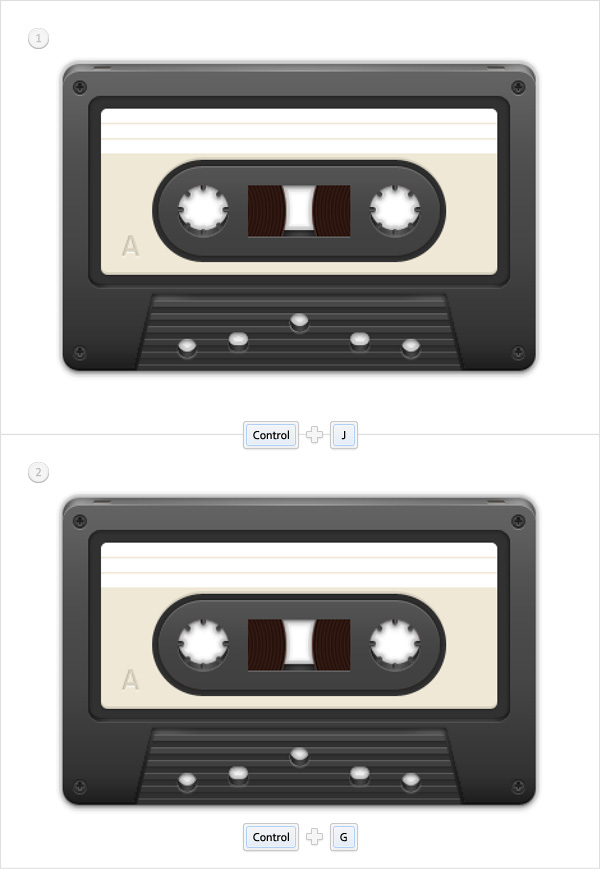 How to Create a Cassette Tape Illustration from Scratch in Photoshop 112