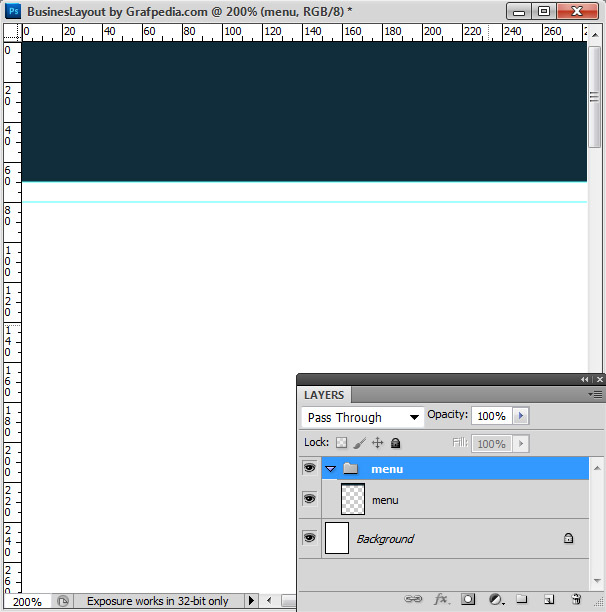 Photoshop tutorial - How To Design A Business Web Layout - step 3