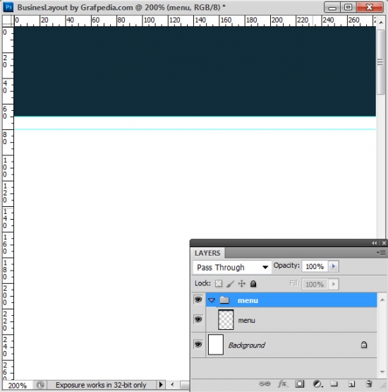 Photoshop tutorial - How To Design A Business Web Layout - step 3
