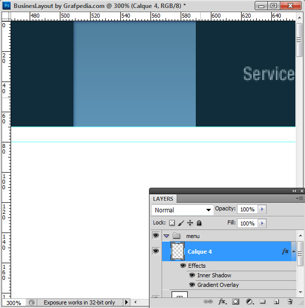 Photoshop tutorial - How To Design A Business Web Layout - step 6