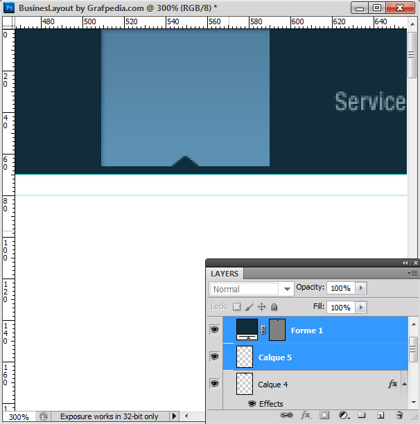 Photoshop tutorial - How To Design A Business Web Layout - step 7