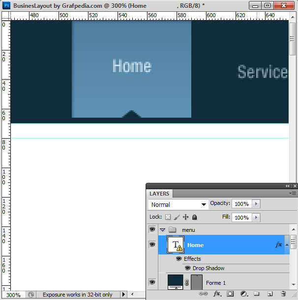 Photoshop tutorial - How To Design A Business Web Layout - step 8
