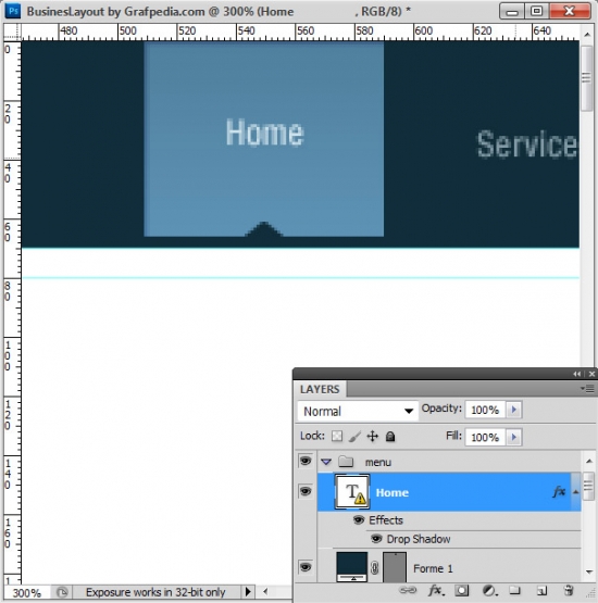 Photoshop tutorial - How To Design A Business Web Layout - step 8