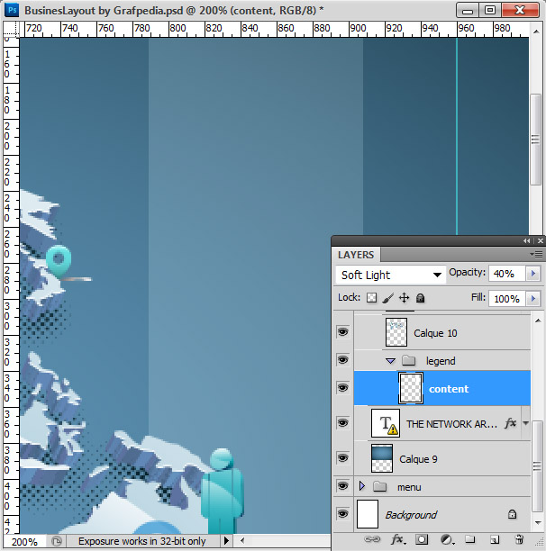 Photoshop tutorial - How To Design A Business Web Layout - step 13