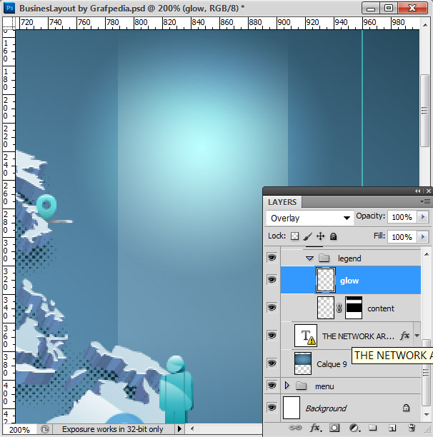 Photoshop tutorial - How To Design A Business Web Layout - step 15