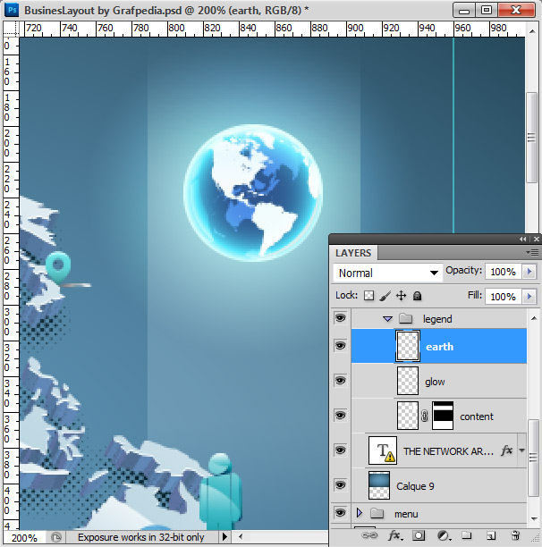 Photoshop tutorial - How To Design A Business Web Layout - step 16