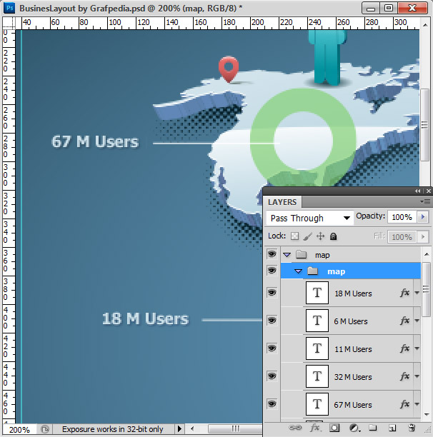 Photoshop tutorial - How To Design A Business Web Layout - step 18