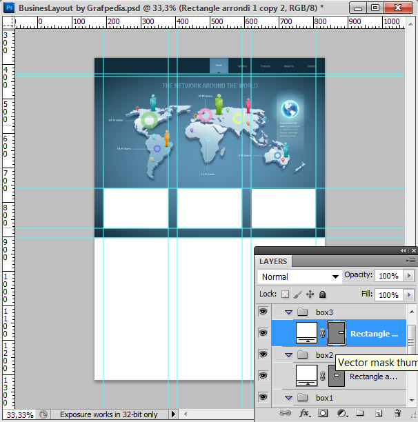 Photoshop tutorial - How To Design A Business Web Layout - step 20