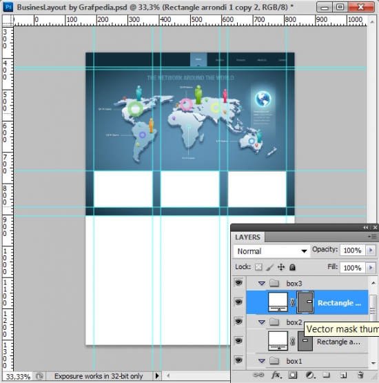 Photoshop tutorial - How To Design A Business Web Layout - step 20