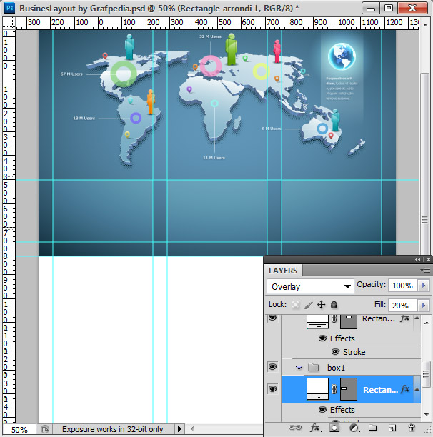 Photoshop tutorial - How To Design A Business Web Layout - step 21