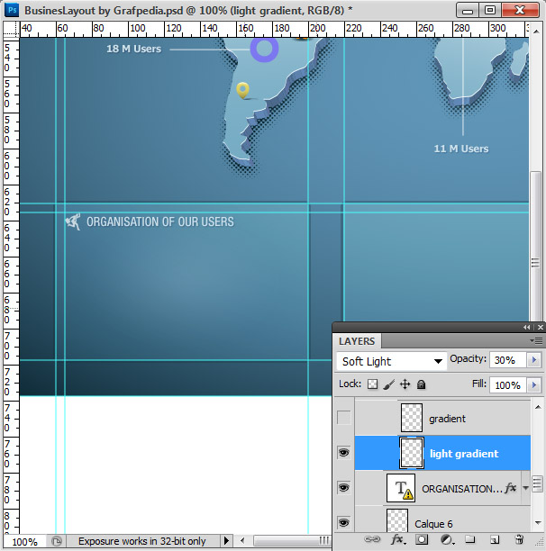Photoshop tutorial - How To Design A Business Web Layout - step 24