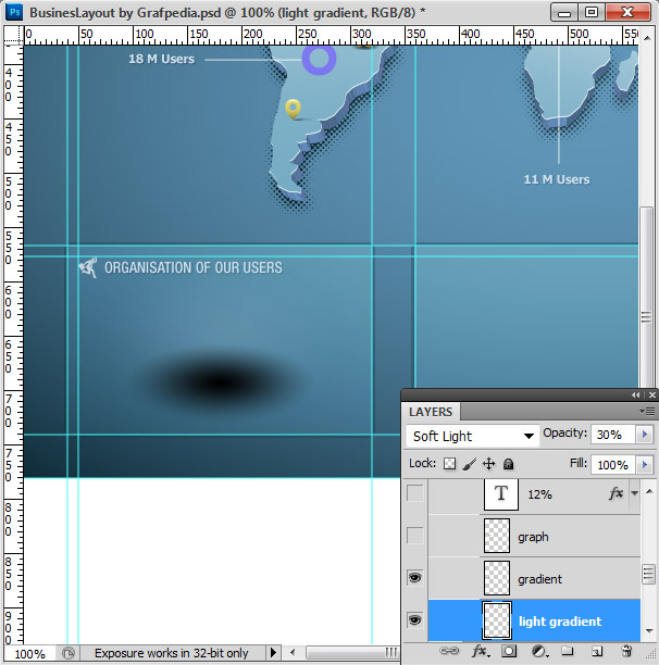 Photoshop tutorial - How To Design A Business Web Layout - step 25