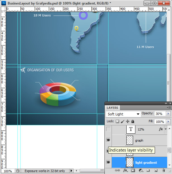 Photoshop tutorial - How To Design A Business Web Layout - step 26