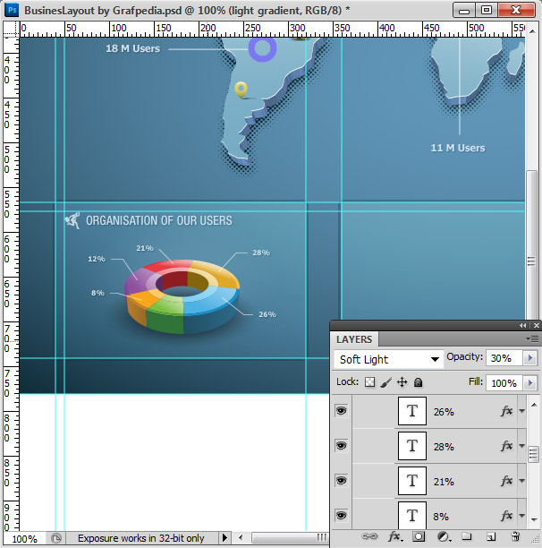 Photoshop tutorial - How To Design A Business Web Layout - step 27