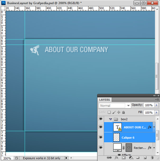 Photoshop tutorial - How To Design A Business Web Layout - step 28