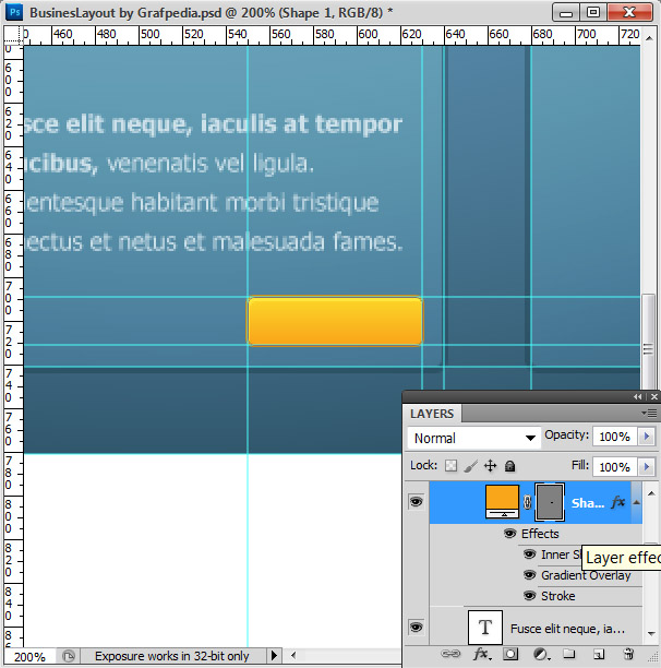Photoshop tutorial - How To Design A Business Web Layout - step 31