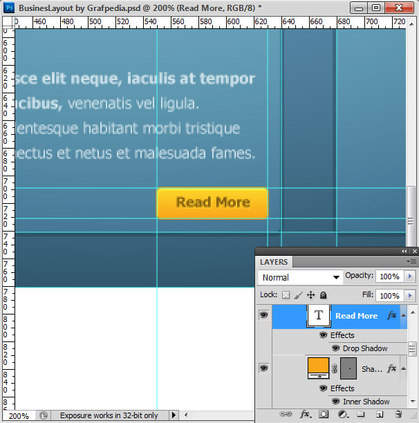 Photoshop tutorial - How To Design A Business Web Layout - step 32