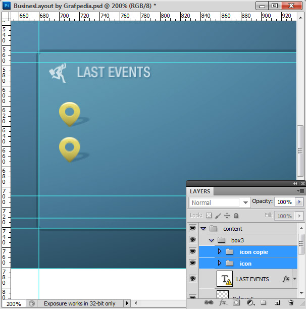 Photoshop tutorial - How To Design A Business Web Layout - step 34