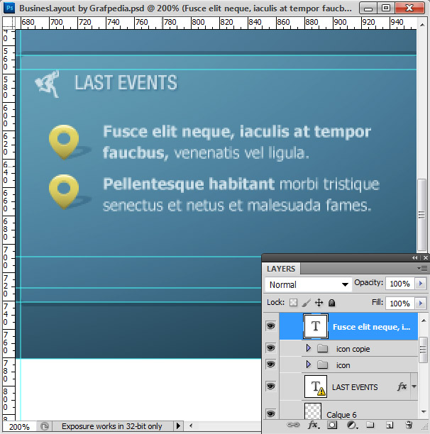 Photoshop tutorial - How To Design A Business Web Layout - step 35