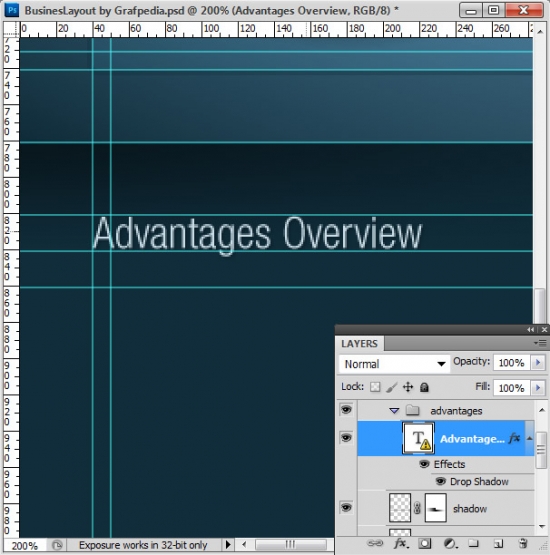 Photoshop tutorial - How To Design A Business Web Layout - step 41