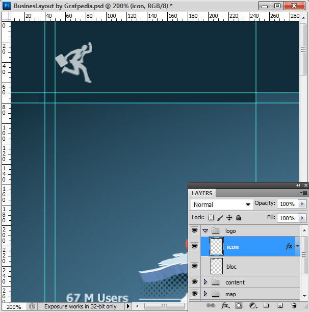 Photoshop tutorial - How To Design A Business Web Layout - step 61