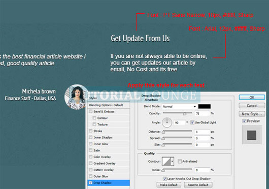 update text