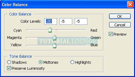 Color Balance adjustment layer