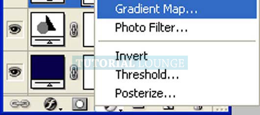 Gradient map adjustment layer