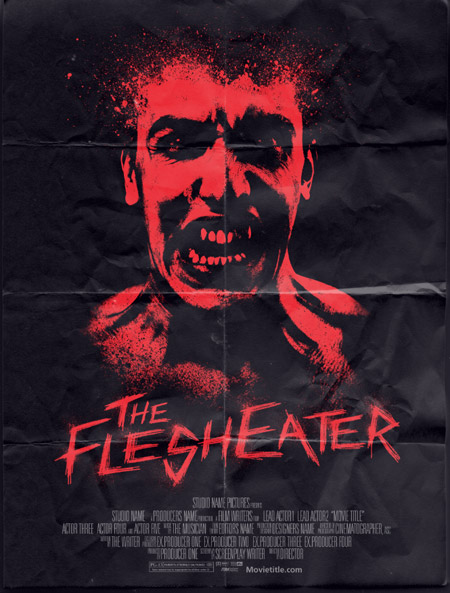 Zombie horror movie poster design