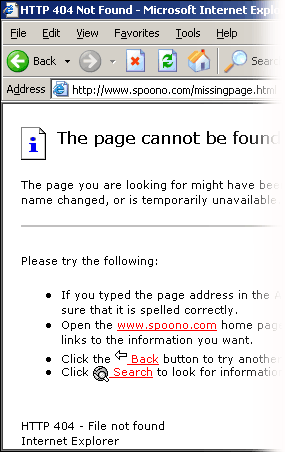 Standart missing page