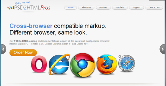 The Most Popular PSD to HTML Services 4