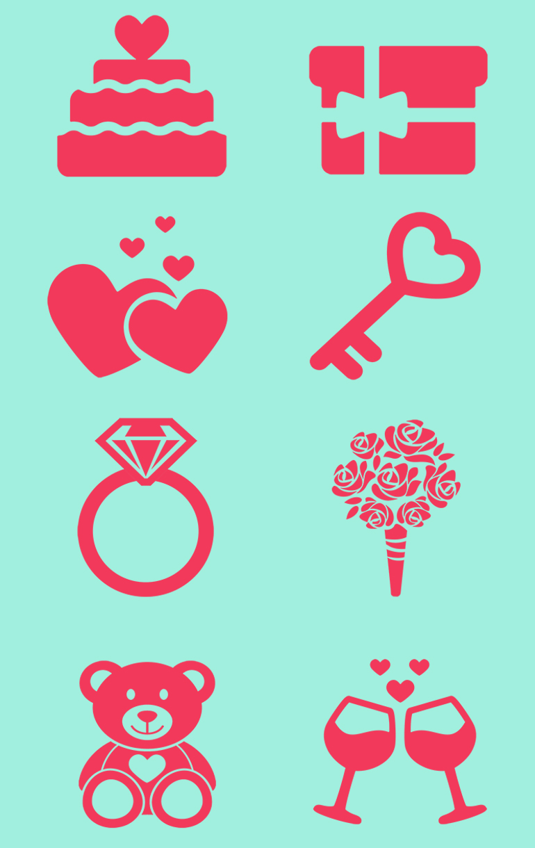 Exclusive Freebies for Valentine's from Web Design Library 1