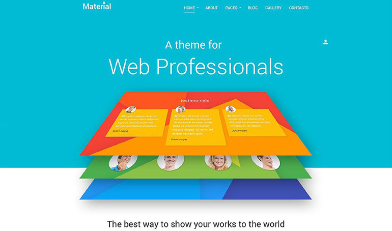 Material Style Web Templates from Web Design Library 9
