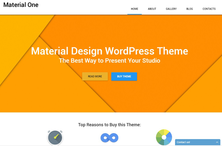 Material Style Web Templates from Web Design Library 6