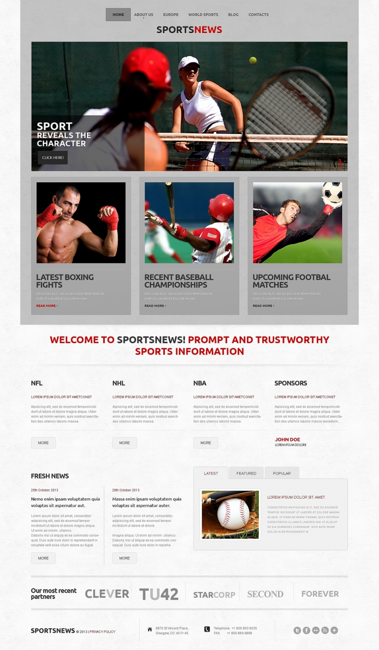 50 Motivating Sport WordPress Themes 8