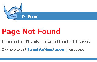 Template Monsters Custom Error Page