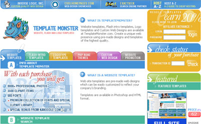TemplateMonster.com before redesign