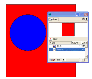 Figure 7 The Freehand Library is where symbols are stored