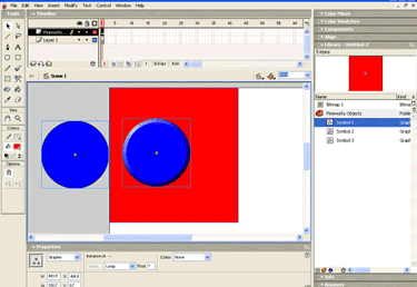 Figure 11 Symbols move directly into the Flash MX Library