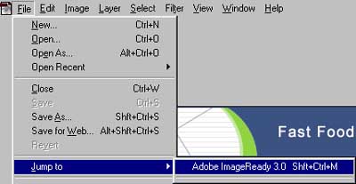 Jump to ImageReady