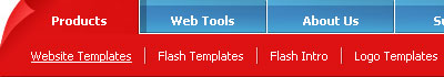 Example of the menu (TemplateMonster.com)