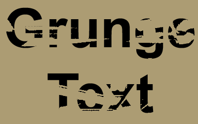 Grunge Edge Text Tutorial: Final Result