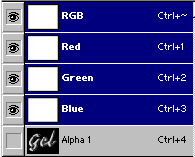 photoshop text effect channel palette