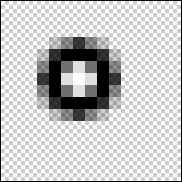 Dots with white center