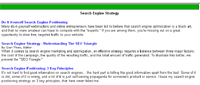 Search engine strategy