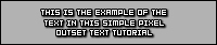 Simple pixel outset text Tutorial: Final Result