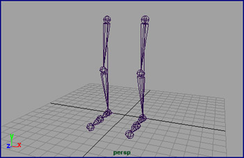 Building Leg Skeletons In Maya Using The Detached Foot Method Tutorial: Final Result