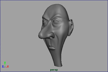 Modeling A Head In Maya With Subdivision Emulation Tutorial: Final Result