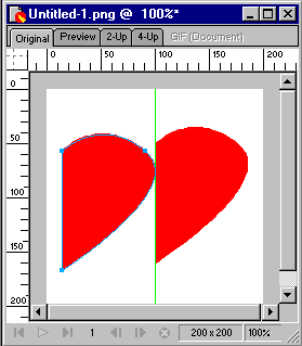 heart drawing: two halves