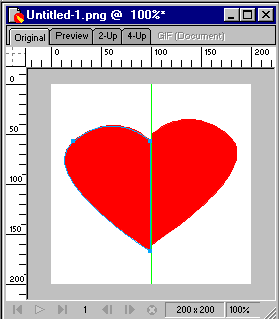 heart drawing: two matching halves